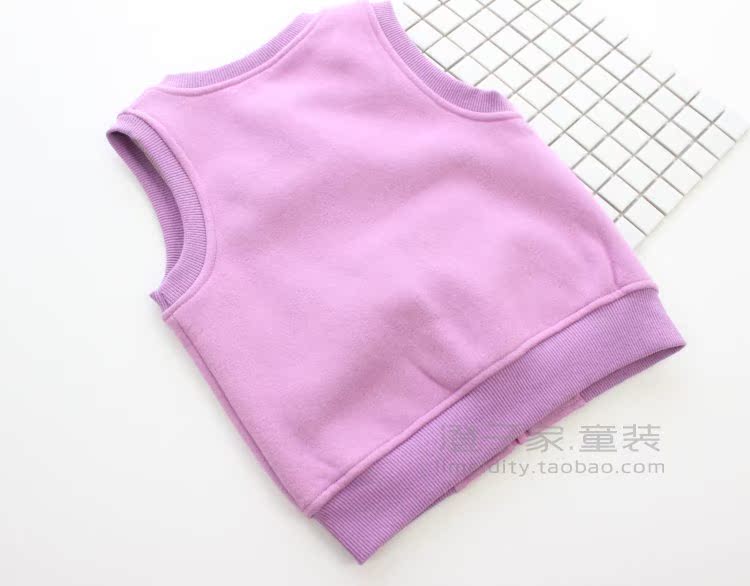 Quay trở lại với âm thanh ~ cô gái thêu công chúa lông cừu 2018 mẫu mùa thu đông mẫu áo len gile trẻ em 