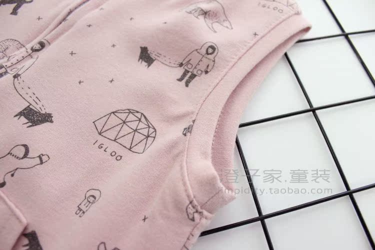 Bắc cực cuộc sống ~ trẻ em in vest bé bông vest 2018 mùa xuân chàng trai và cô gái cuộn dây bông vest