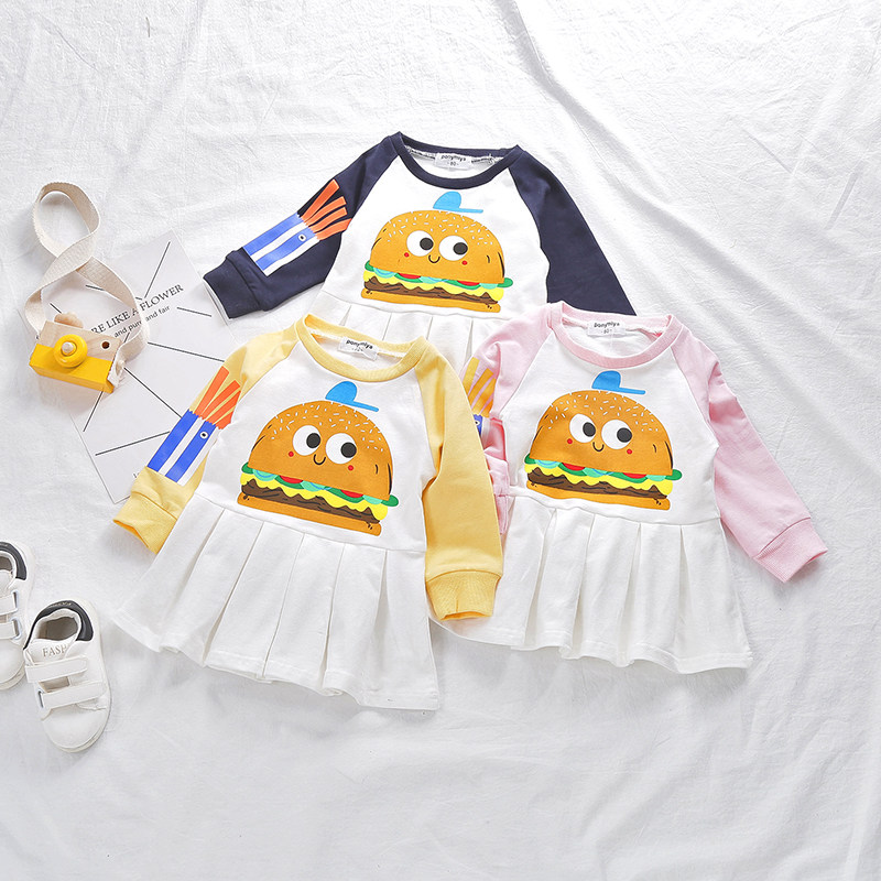 Girl's autumn dress three-year-old girl baby's summer dress children's skirt foreign style baby spring and autumn 4 children's princess skirt