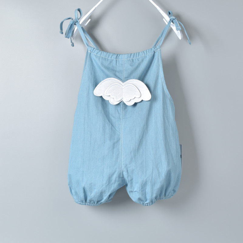 Baby cuddling bag pants male and female child summer clothing denim harness with shorts 1-year 3 old 3 children baby thin large PP pants