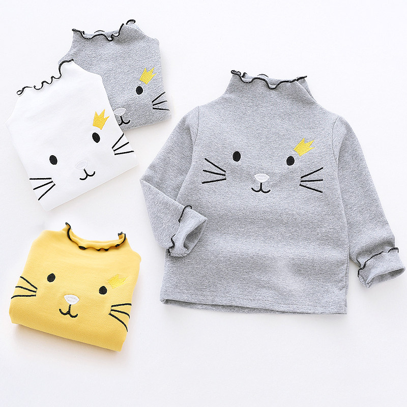 Female baby High collar beating undershirt autumn winter clothing children Cavet warm blouses baby autumn clothes girls spring autumn 3 ½ years 1