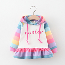Girls Spring and Autumn Festival Lian Hat Sweatshirt Woman Baby Coat In Dress Baby Jacket for childrens thin spring clothing foreign air blouses