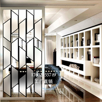 Modern minimalist living room screen room Bedroom partition wall Fashion double-sided art entry entrance glass simple grid