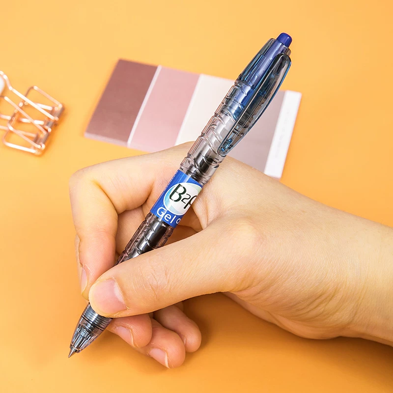 Японская ручка PILOT Pobo B2P минеральная вода_pen_pen_botto черная чёрная синяя и красная студент экзамен 0.5мм