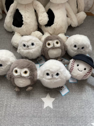 Jellycat сова Baby Cub Plush Toy Doll Barn Barn Brow Brow Snowy Owling