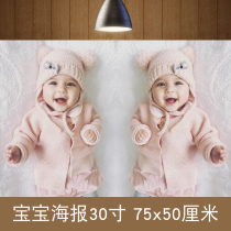 Cute male foreign baby poster mixed blood doll pictorial cute child baby photo prenatal hanging picture