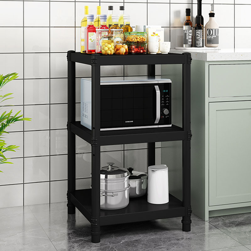 Kitchen Storage Rack, Floor-Standing Multi-Layer Pot Rack, Multi-Functional Household Storage Shelf, Carbon Steel Painted Oven Storage Rack