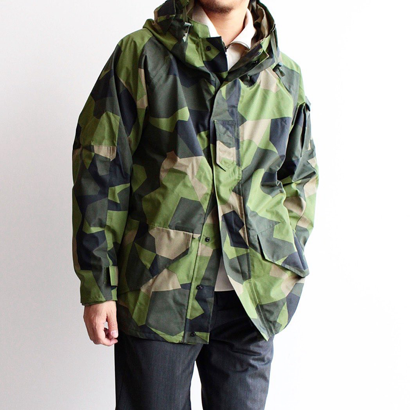 Swedish Army Edition M90 Geometric Camouflak American ECWCS Generation Tactical M65 Wind Coat L3 Windproof Waterproof