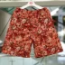 Bộ đồ ngủ cotton tinh khiết của nam giới và phụ nữ quần đùi ở nhà dệt vải quần short cotton quần lớn quần short quần dài đi biển quần dài năm điểm - Quần tây