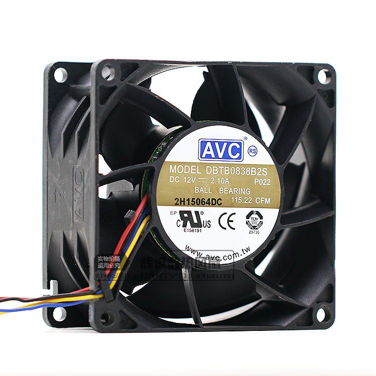 Original Qihong AVC 8038 DC12V 2 10A DBTB0838B2S server violent cooling fan