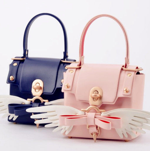2022 new Korean version of the bow contrast color wings shoulder handbag personality rivets mini messenger small square bag