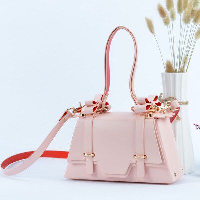Niche designer bow bag personality box bag messenger small square bag retro one shoulder portable all-match