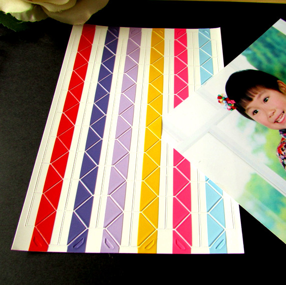 Comic Book DIY Movie Set Accessories Photo corner sticker South Korean phase angle 102 pieces (Colorful Corner Sticker)