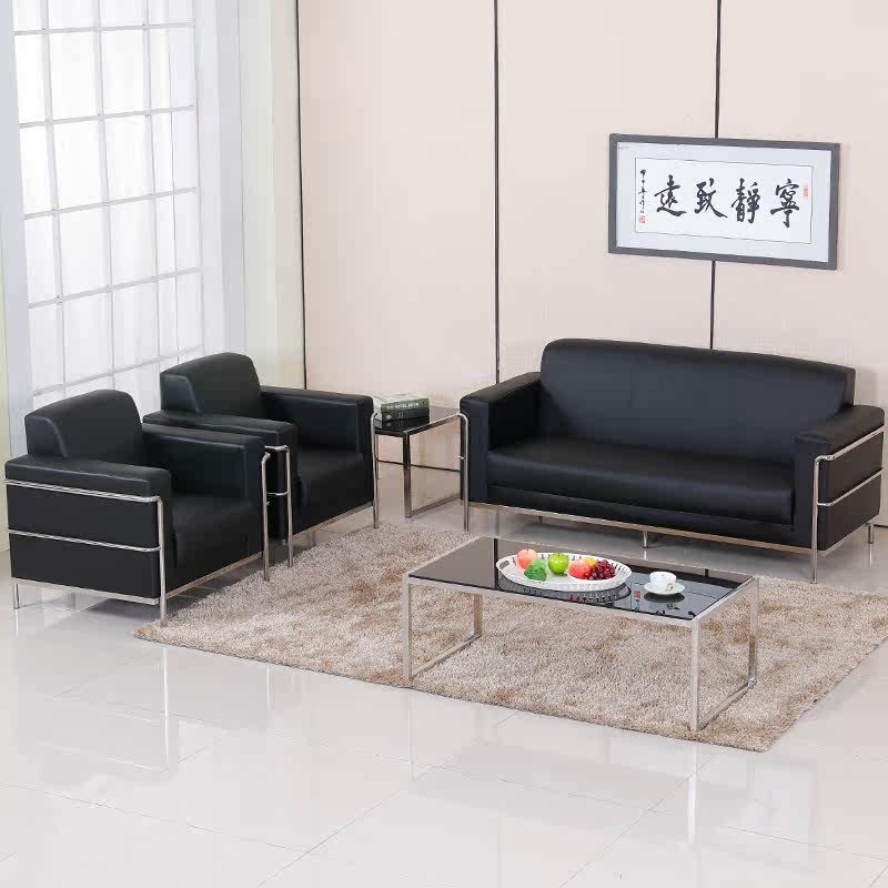 Office furniture modern simple business office sofa reception sofa three small reception tea table combination