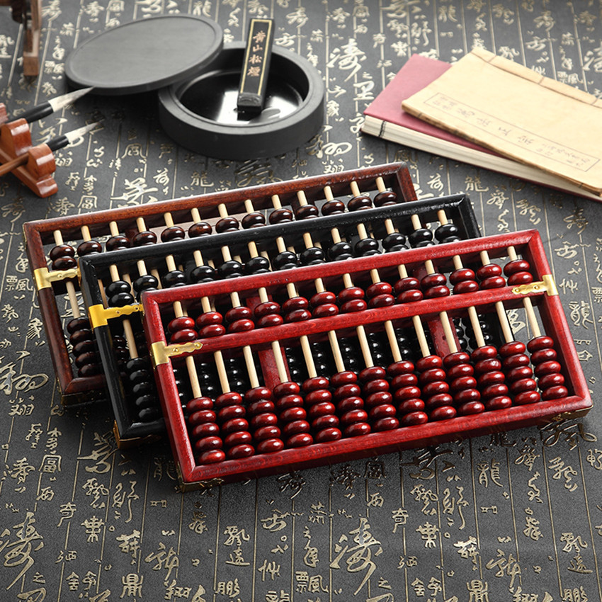 13-gear abacus Second-grade students Old-fashioned 7 abacus wooden abacus Abacus Old-fashioned 7 abacus Solid wood abacus Send abacus abacus recipe table