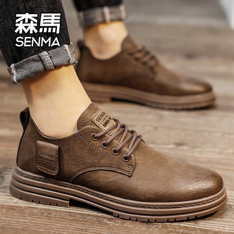 Мужская обувь Semir, новинка 2026 года, весенняя деловая официальная одежда, повседневная кожаная обувь в популярном стиле ретро для мальчиков, обувь из натуральной кожи с