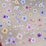 Ультратонкая трехмерная наклейка для маникюра, небольшие наклейки для ногтей для ногтей, аксессуар, новая коллекция, популярно в интернете, цветочный принт