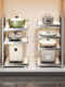 Stainless Steel Pot Storage Rack Multi-Layer Kitchen Multi-Functional Household Under-Sink Storage Rack Cabinet Internal Layered Pot Rack
