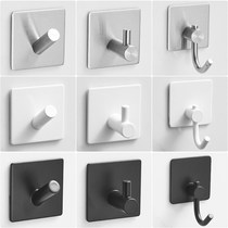 Non-perforated stainless steel hanging hook Toilet coat hook Bathroom door back kitchen wall wall wall load-bearing sticky hook Single hook