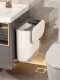 Bathroom Trash Can, Wall-Mounted with Lid for Narrow Spaces, Household Toilet Paper Storage Bin, Narrow Wastebasket, Creative Sanitary Bin