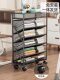 Movable Bookshelf, Desk-Side Floor-Standing Storage Rack, Desk-Side Storage Rack for Primary School Students to Study Books, Wheeled Storage Rack, Book Stand