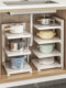 Kitchen Pot Storage Rack Multi-Layer Shelf Cabinet Organizer under Sink Countertop Floor-Standing Multifunctional Pot Rack
