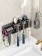 Hair Dryer Holder, No-Drill Bathroom Hair Dryer Bracket, Wall-Mounted Washbasin Bathroom Toothbrush Holder