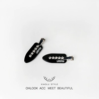 Черная заколка для волос для влюбленных