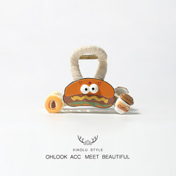 Dessert Big-Eyed Croissant Clip Headdress, Cute Shark Clip, Medium Hair Clip, Funny Hair Clip, Cute Hair Accessory