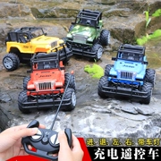 Xe điện trẻ em điều khiển từ xa xe off-road xe bốn bánh leo núi sạc xe đồ chơi cậu bé kháng mô hình xe mô phỏng