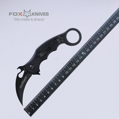 Импортированный из Италии, нож FOX Fox для уличного инструмента самообороны с ручкой, игровой нож с когтями, портативный складной нож высокой твердости FX-599
