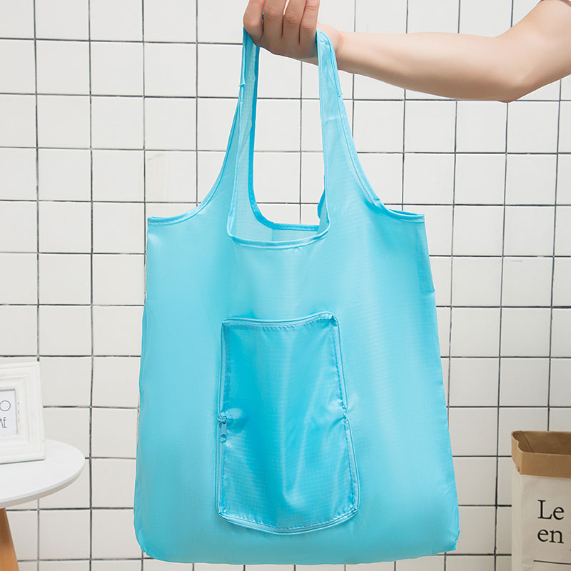 Japanese Portable Mini Fashion Waterproof Folding Eco-Friendly Shopping Bag Oxford Cloth Supermarket Grocery Tote Bag Printed LOGO