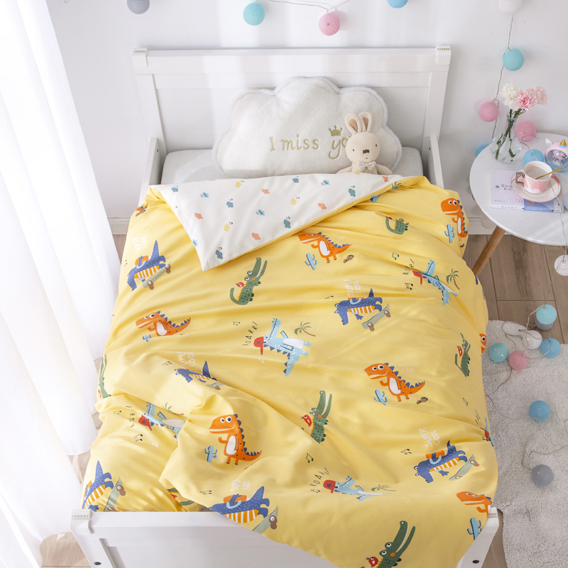 Children's quilt cover cotton 60 single boy girl crib kindergarten quilt cartoon cotton dinosaur car