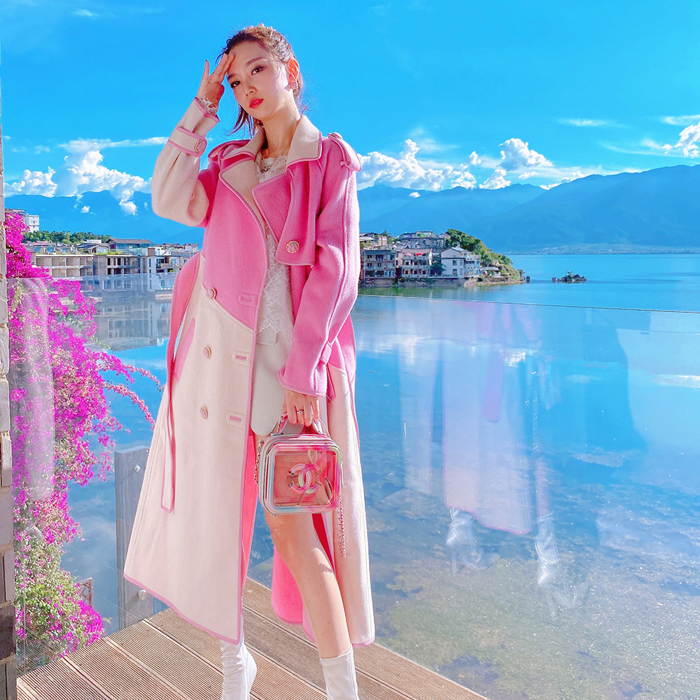 MissLuxury to be US first step B Home imported Australia 99% wool bifacial hair The coat jacket woman