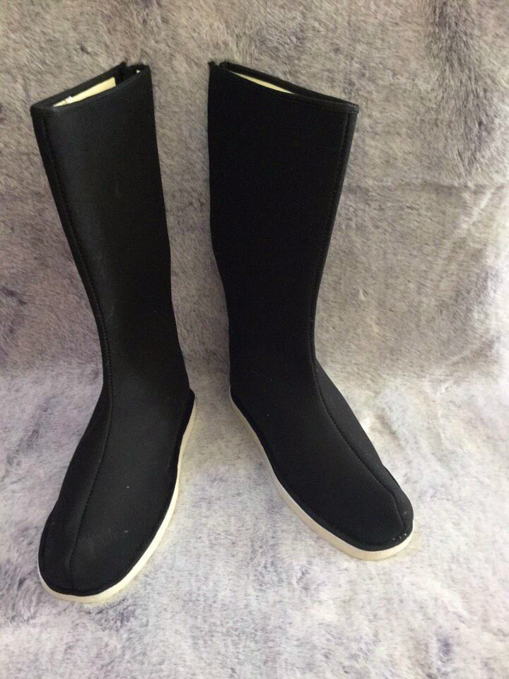 Cổ khởi động COS nam màu đen nữ trang phục màu trắng giày anime boots võ thuật khởi động giày hiệu suất giày cổ