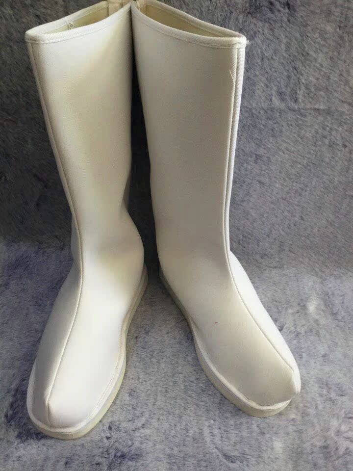 Cổ khởi động COS nam màu đen nữ trang phục màu trắng giày anime boots võ thuật khởi động giày hiệu suất giày cổ