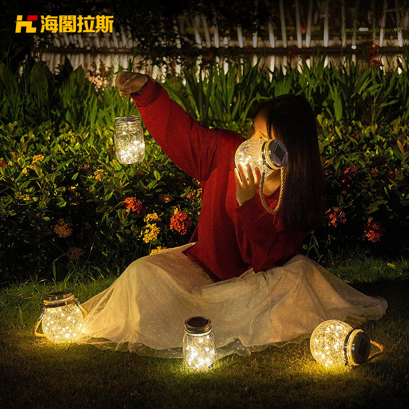 Solar light outdoor garden light home balcony light hanging tree light bottle light wishing light garden outdoor night light