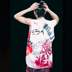 Kwon Zhilong BIGBANG GDT sao áo sơ mi với nam giới in kỹ thuật số vest graffiti và phụ nữ mất triều đáy 