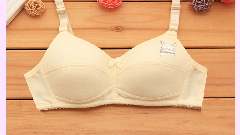 Pei Lei thơ phát triển áo ngực nữ sinh đồ lót cotton mỏng không có vòng thép trường trung học cơ sở áo ngực áo lót cho trẻ dậy thì