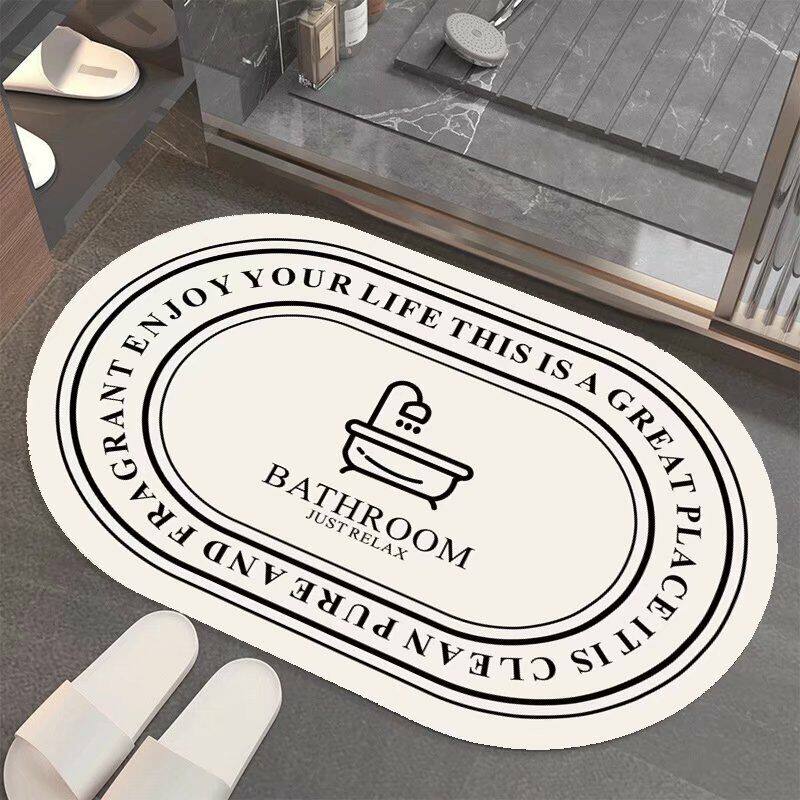 Bathroom doorway Absorbent Cool Cushion Ground Mat in door Makeup Room Mat Non-slip Home Bedroom Carpet Bathroom Foot Mat Quick Dry