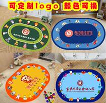 Preparatory school early school center nursery oval pad children cartoon custom logo classroom reading area anti-slip carpet