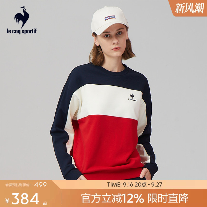 Lecaco French Rooster Autumn Unisex Color-Block Sports Crewneck Sweatshirt Couple Style Casual Pullover Lecaco French Rooster Autumn Unisex Color-Block Sports Crewneck Sweatshirt Couple Style Casual Pullover