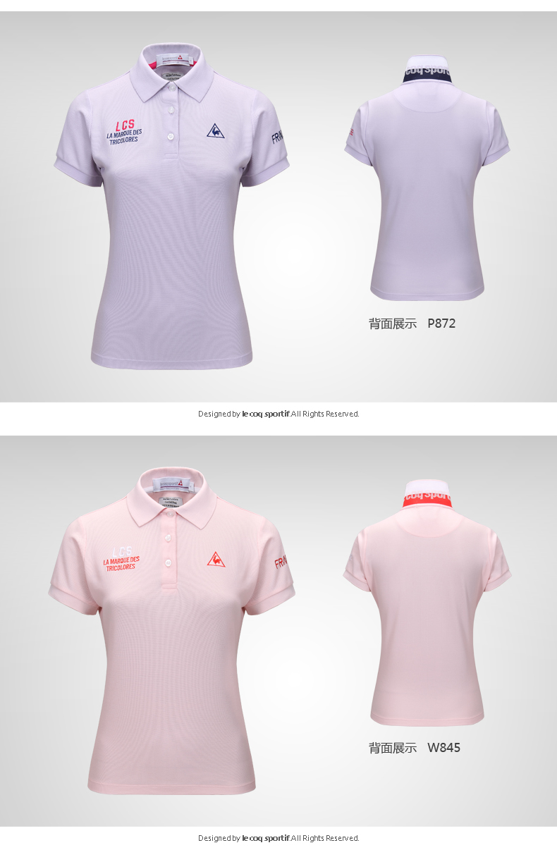 Áo sơ mi golf ngắn tay nữ golf Lecoqsportif Lecco CQGL262261 - Áo polo thể thao ao thun polo