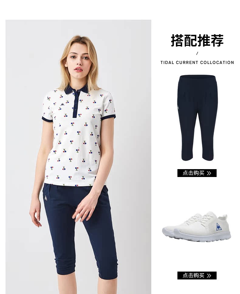 Le Caque Pháp Dậu In Áo thun tay ngắn thoáng khí Áo thun nữ CB-7152171 - Áo polo thể thao áo polo nam uniqlo