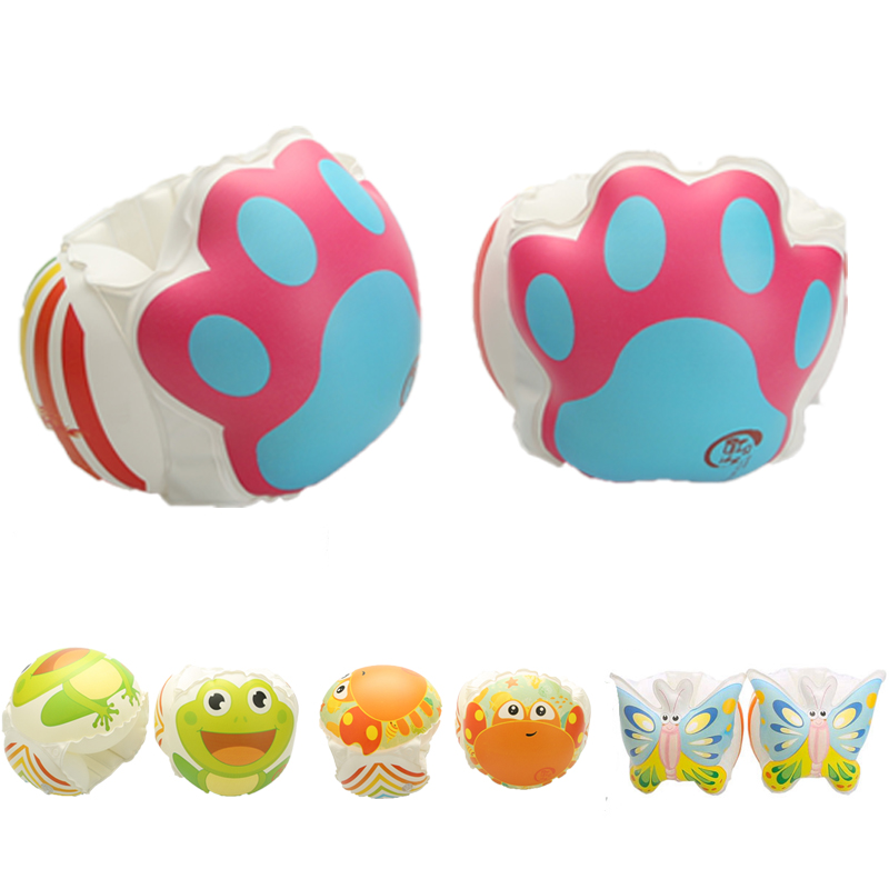 Baby Cartoon Frog Floating Cuff Swimming Arm Circles Crab Buoyancy Ring Children Inflatable Water Cuff Assisted Swimming Circle