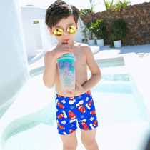 Childrens swimming trunks boys swimsuit cartoon flat corner quick-drying baby baby swimsuit middle boy Korean hot spring