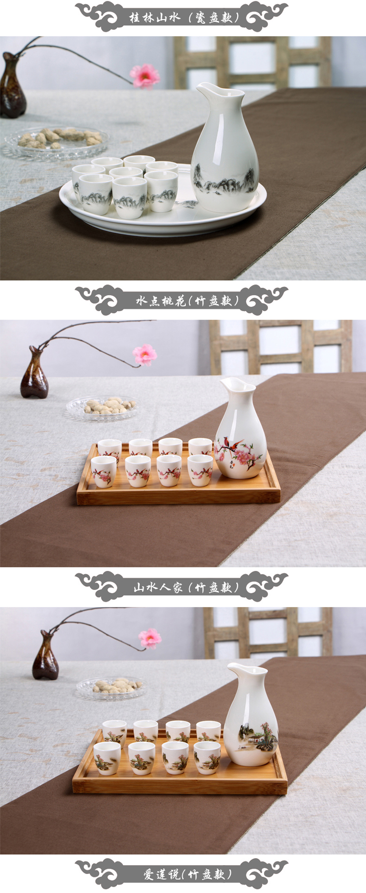 Bộ rượu bằng gốm mạ, bình hông, tách rượu màu vàng, ly rượu trắng, ly rượu, hầm rượu nhỏ, rượu sake ly uống rượu vang đỏ