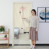 Household curtain kitchen toilet decoration hanging curtain kitchen partition curtain blocking curtain partition non-perforated door curtain cabinet curtain