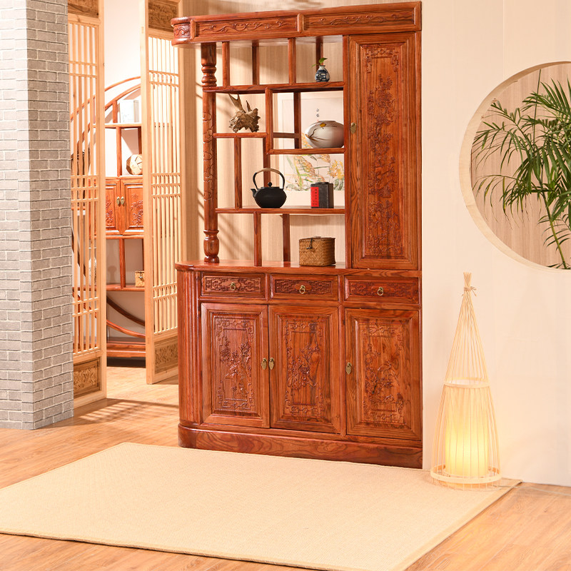 New Chinesestyle solid wood antique entrance living room partition