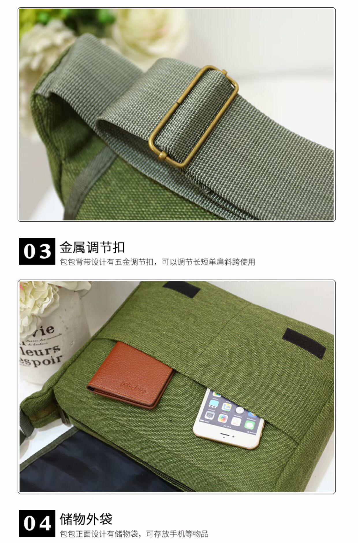 Dành cho người dân dịch vụ túi vải nam túi retro giản dị Túi Messenger Chủ tịch Mao Lei Feng ba lô dọc hoài cổ túi xách juno